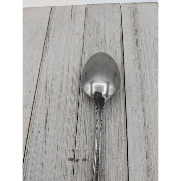 Ekco Eterna CARDIFF Scroll Stainless Steel Flatware Serving Spoon 8 1/4" - Picture 7 of 7